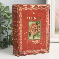 Шкатулка-книга дерево, кожзам "Классика. Роза" 4х11х15 см Шкатулка-книга дерево, кожзам "Классика. Роза" 4х11х15 см