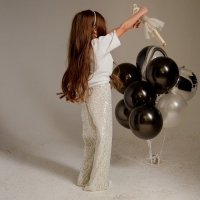 Брюки из пайеток KAFTAN размер 30 (98-104 см), серебряный