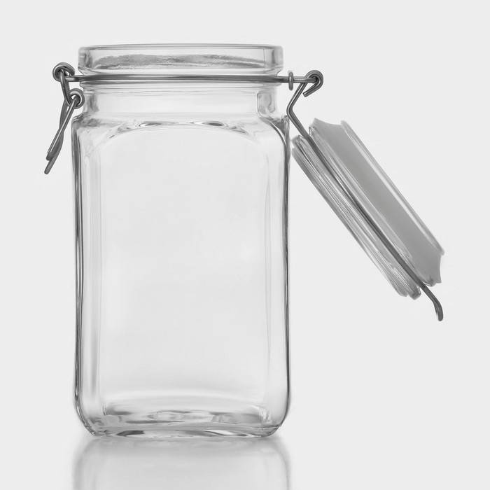 Банка для сыпучих продуктов стеклянная Cremlin 1,3 л, с крышкой