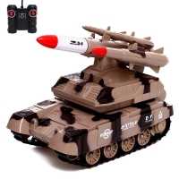 Танк радиоуправляемый &laquo;Баттл&raquo;, стреляет, эффект дыма, цвет коричневый