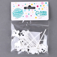 Шпажки «Привидение», в наборе 12 шт., цвет белый Шпажки «Привидение», в наборе 12 шт., цвет белый