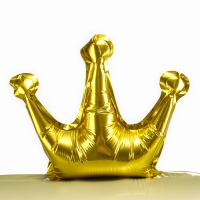 Шар фольгированный 42" &laquo;Цифра 7 с короной&raquo; на подставке, цвет взбитые сливки