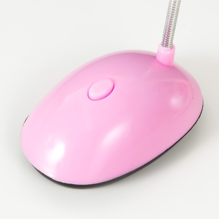 Настольная лампа "Световой луч" LED от батареек розовый 5х8,5х20 см RISALUX