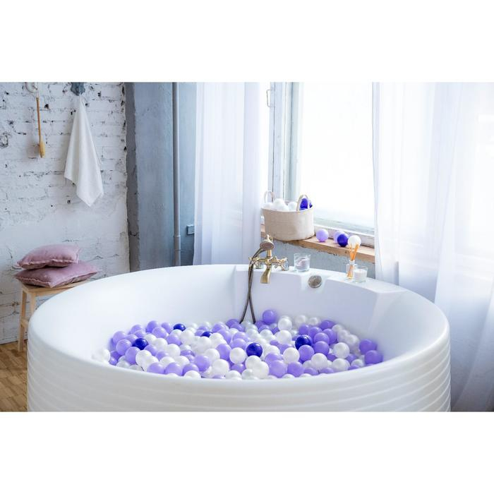 Набор шаров для сухого бассейна 500 шт, цвет: белый перламутр