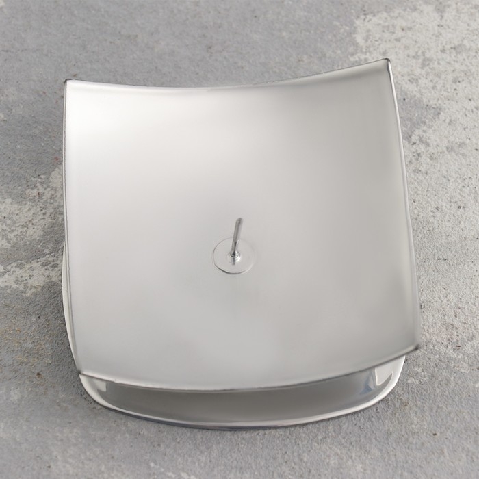 Подсвечник "Кварта" металл на одну свечу, 7х2,7 см, хром