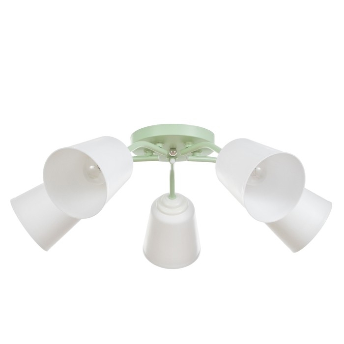 Люстра Люстра "Онлайн" (цил.) 5х15Вт Е27 МОДЕЛЬ:BR 00284 мятный 52х52х15см