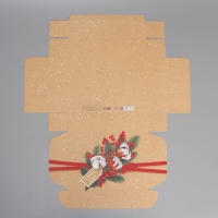 Коробка подарочная новогодняя складная &laquo;Посылка&raquo;, 21 х 15 х 5 см, Новый год