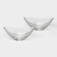 Набор стеклянных салатников VENICE, 16,5&times;8,5&times;6,5 см, 2 шт