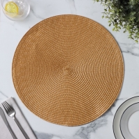 Салфетка сервировочная на стол Доляна &laquo;Лофт&raquo;, d=38 см, цвет песочный