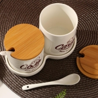 Набор банок для хранения &laquo;Жить вкусно&raquo;, 400 мл, 250 мл, 2 шт