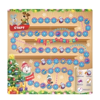 Новогодняя настольная игра-бродилка «Новый год: Приключение игрушек», 10 карт, 5 фигурок, 5+ Новогодняя настольная игра-бродилка «Новый год: Приключение игрушек», 10 карт, 5 фигурок, 5+