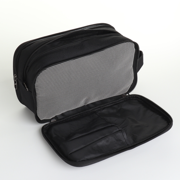 Косметичка на молниях, цвет чёрный Косметичка на молниях, цвет чёрный