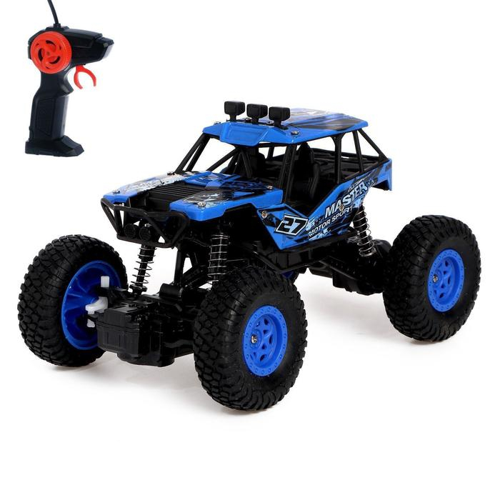 Джип радиоуправляемый «Кросс», работает от батареек, цвет синий Джип радиоуправляемый «Кросс», работает от батареек, цвет синий