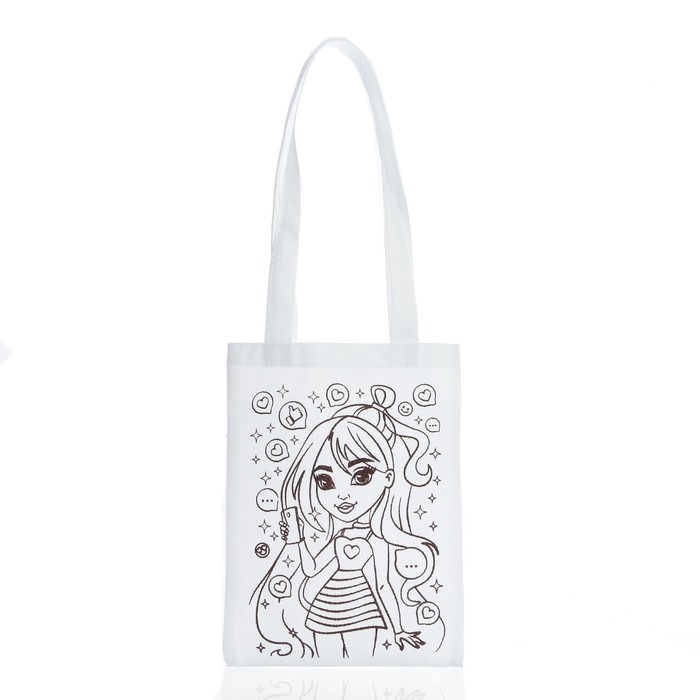 Сумка-Шоппер, раскраска &laquo;Модница&raquo; 20 &times; 27 см