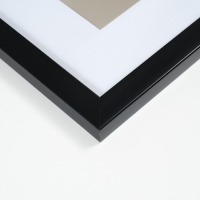 Фоторамка пластик  "Gloria" 40x50 с паспарту 30х40 см, чёрный