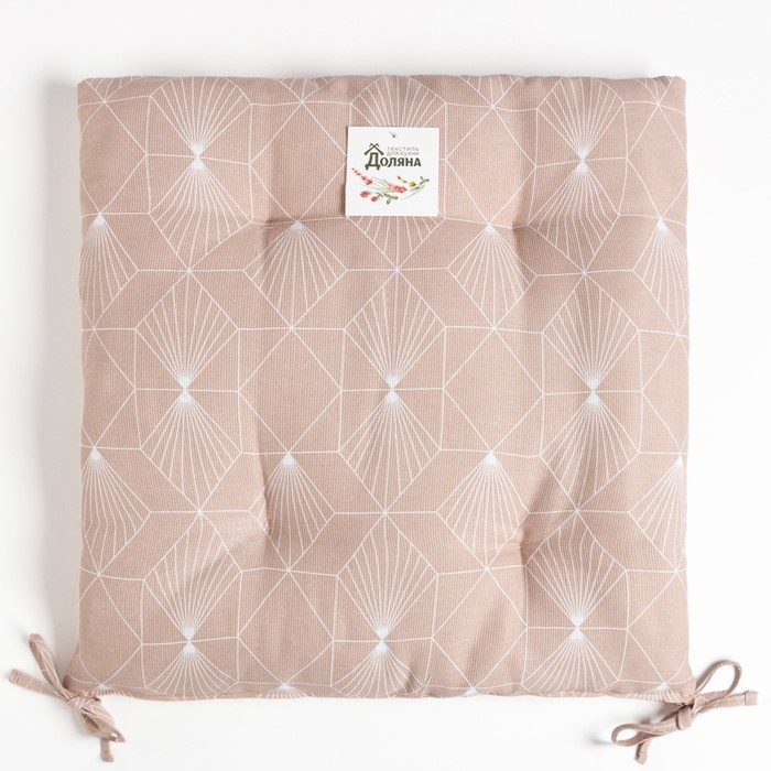 Сидушка на стул Сидушка на стул "Доляна" Geometry 42х42х7см, 100% хлопок, 164 г/м2