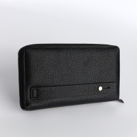 Портмоне-клатч мужское на молнии, карман для телефона, цвет чёрный Портмоне-клатч мужское на молнии, карман для телефона, цвет чёрный