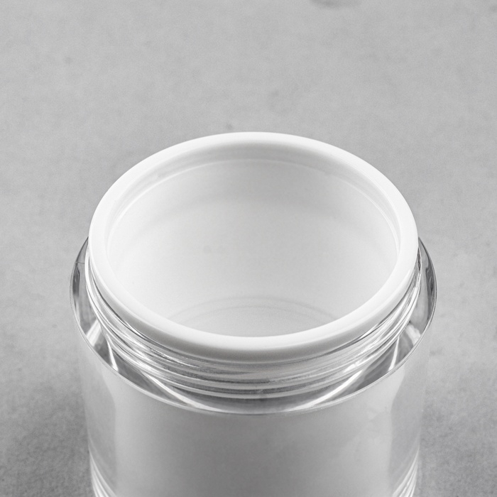 Бутылочка для хранения, с дозатором, 30 мл, цвет белый/серебристый