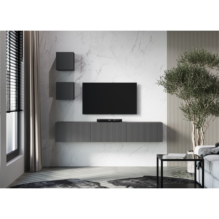 Полка модуль Инфинити 1, 300х250х300, Графит/Эйхория МДФ Полка модуль Инфинити 1, 300х250х300, Графит/Эйхория МДФ