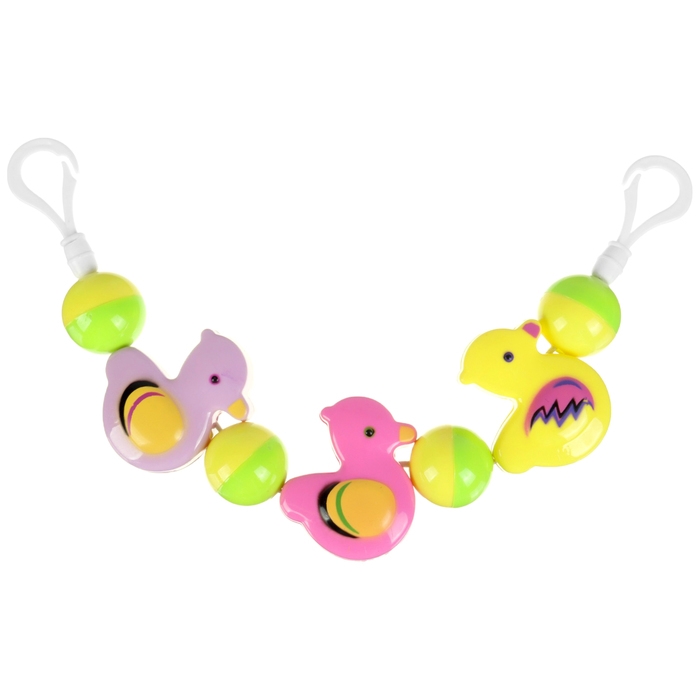 Растяжка на кроватку/коляску «Забавные зверята», 3 игрушки с погремушками, Крошка Я Растяжка на кроватку/коляску «Забавные зверята», 3 игрушки с погремушками, Крошка Я