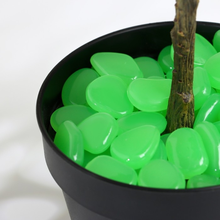 Светящийся декор Светящийся декор "Галька" салатовая, 100гр / фракция 2-3см