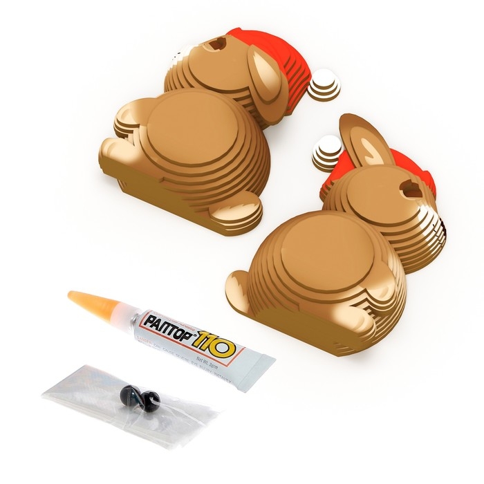 3D конструктор &laquo;Веселый зайчик&raquo;, 26 деталей