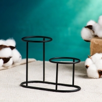 Набор кашпо "Дуэт" белое, на подставке, 12,5х11см Набор кашпо "Дуэт" белое, на подставке, 12,5х11см