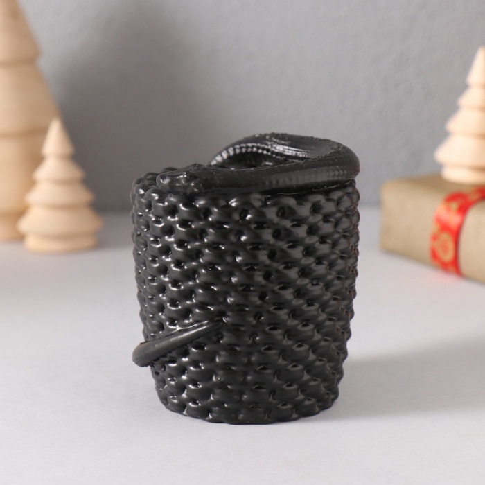 Предмет интерьера Предмет интерьера "Змея корзинка" 7*7*4 см черный