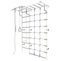 Детский спортивный комплекс 6.01.с «Роки с рукоходом-сеткой», цвет бело-серый Детский спортивный комплекс 6.01.с «Роки с рукоходом-сеткой», цвет бело-серый