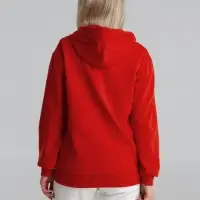 Толстовка на молнии с капюшоном Unit Siverga красная, размер 4XL