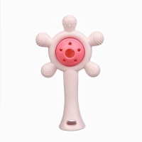 Прорезыватель силиконовый с погремушкой &laquo;Малыш&raquo;, цвет розовый, Крошка Я