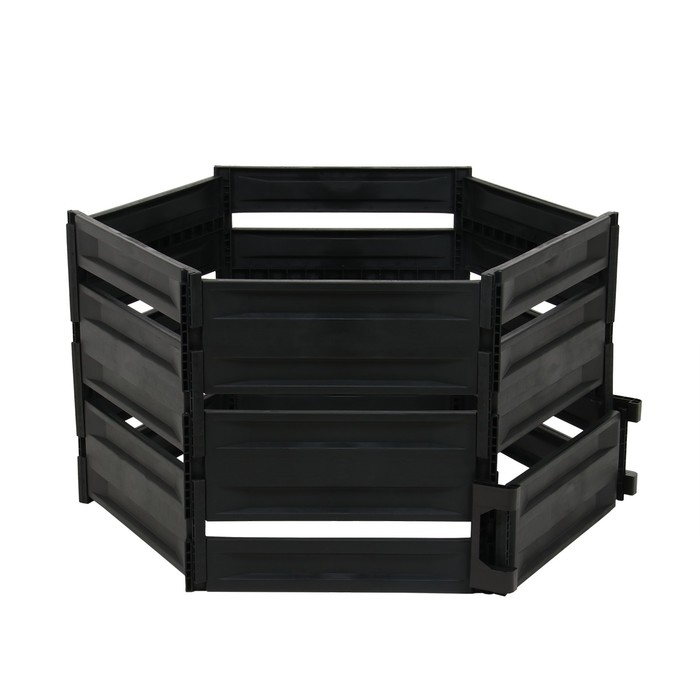 Компостер пластиковый, 600 л, 125 × 105 × 70 см, чёрный Компостер пластиковый, 600 л, 125 × 105 × 70 см, чёрный