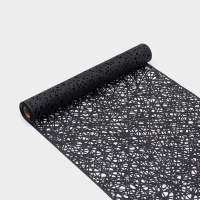 Дорожка сервировочная на стол Доляна &laquo;Паутинка&raquo;, 150&times;33 см, чёрная