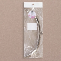 Фермуар пришивной &laquo;Полукруг&raquo;, 20 см, цвет серебряный