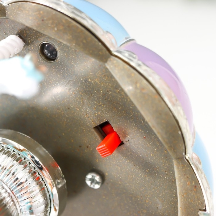 Сувенир музыкальный механический свет "Карусель - кони" голубая 10,5х10,5х15 см