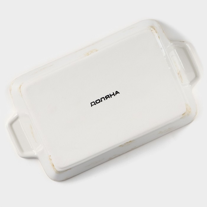 Форма для запекания из фарфора Доляна Organic Gold, 700 мл, 23,5&times;13&times;4,5 см, цвет белый