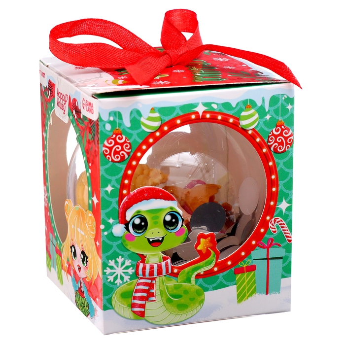 Новогодний шар &laquo;Игрушка-сюрприз&raquo;, на ленте, с куклой