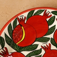 Тарелка Риштанская Керамика "Гранаты", 22 см