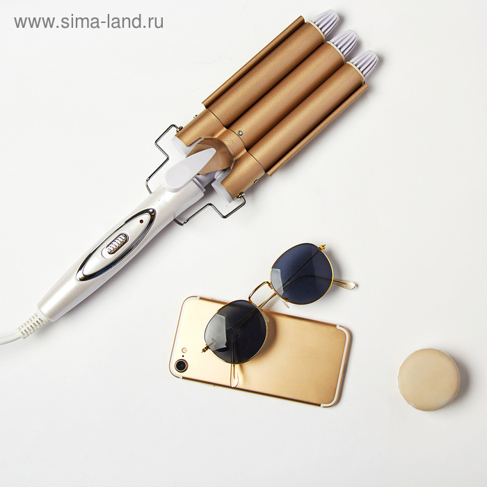 Плойка Luazon LW-09, 35 Вт, керамическое покрытие, d=25 мм, 220°С, белая Плойка Luazon LW-09, 35 Вт, керамическое покрытие, d=25 мм, 220°С, белая