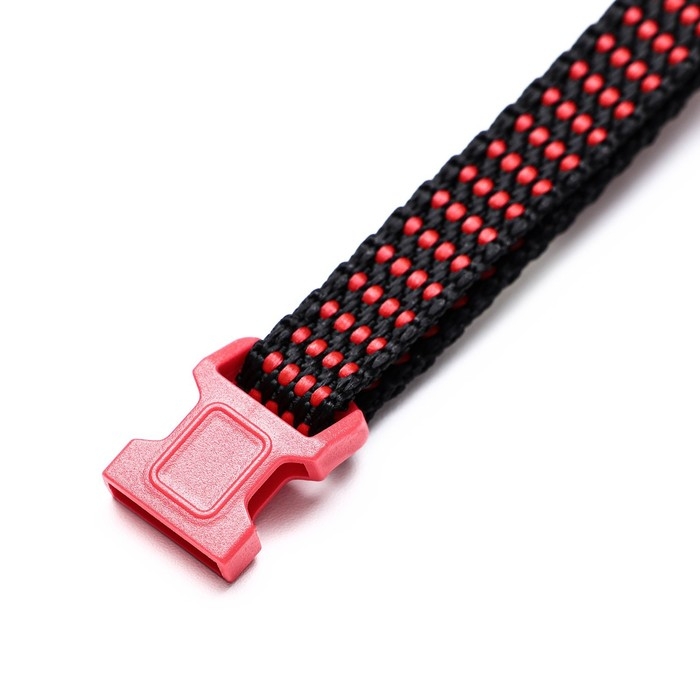 Ошейник текстильный с бантиком и бубенчиком, 30 х 1 см, красный Ошейник текстильный с бантиком и бубенчиком, 30 х 1 см, красный