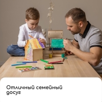 Кормушка-конструктор из ХДФ для птиц &laquo;Домик&raquo; своими руками, 21 &times; 18 &times; 21 см, Greengo