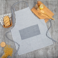 Фартук Этель &laquo;Полоса&raquo; цвет серый, 62 х 76см, 50% хлопок, 50% п/э
