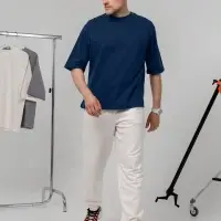 Футболка оверсайз унисекс Kosmos 2.0, темно-синяя, размер M/L