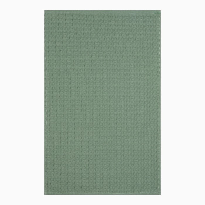 Новогодний подарок. Набор кухонных полотенец Доляна, цвет хаки, 35х60 см - 4шт, 100% хл, вафля 220 г/м2