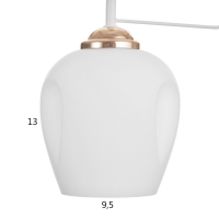 Бра "Майли" 1х60Вт Е27 Белый,золото 21х12х26,5см Бра "Майли" 1х60Вт Е27 Белый,золото 21х12х26,5см