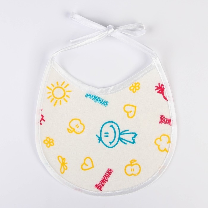 Нагрудник детский 18х18 см., микрофибра с ПВХ  покрытием &laquo;Витоша&raquo;, белый