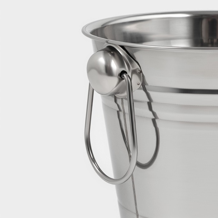 Ведро для льда из нержавеющей стали, 2,5 л, 17×15,5 см Ведро для льда из нержавеющей стали, 2,5 л, 17×15,5 см