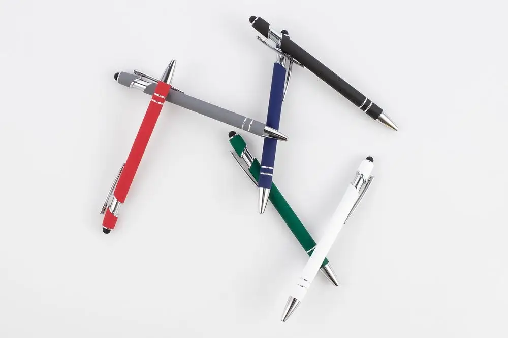 Ручка шариковая Pointer Soft Touch со стилусом, белая Ручка шариковая Pointer Soft Touch со стилусом, белая