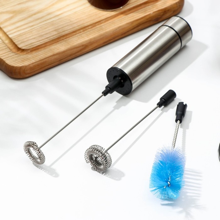Капучинатор с ёршиком для кружек, нержавеющая сталь Капучинатор с ёршиком для кружек, нержавеющая сталь