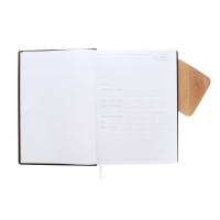 Ежедневник 205х150 мм 168 листов, кожзам, блок 70 г/м2, ляссе, магнитный хлястик, коричневый